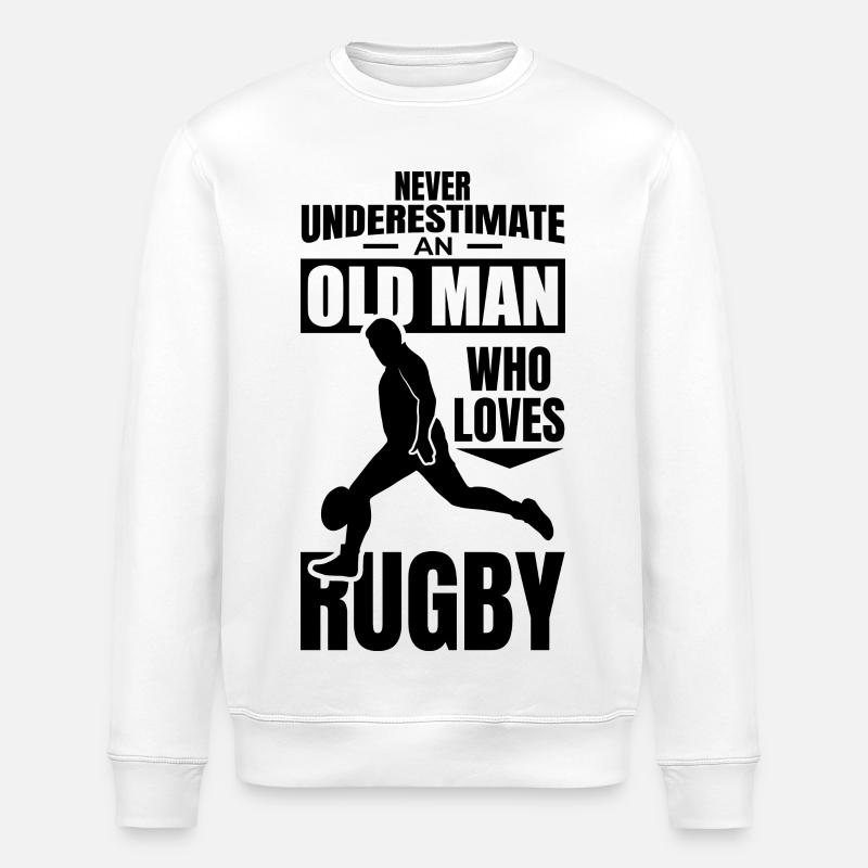 Alter Rugby Opa - Stanley/Stella Unisex Bio-Sweatshirt ROLLER - Weiß