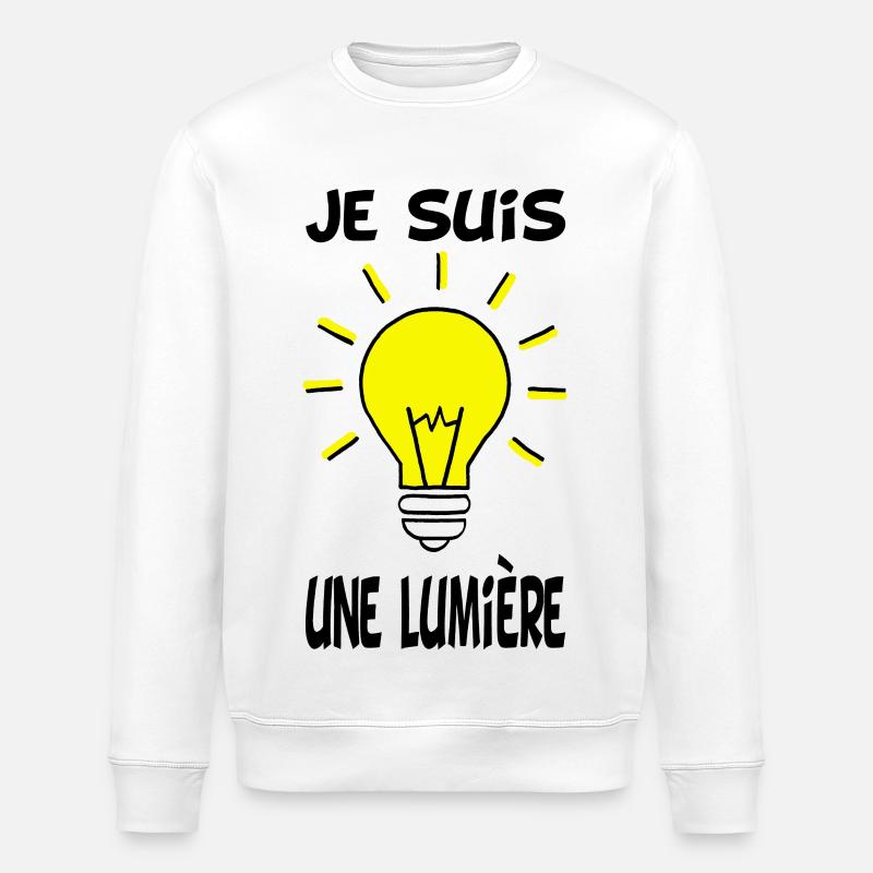 Je suis une lumière - Sweat bio ROLLER Stanley/Stella Unisexe - blanc