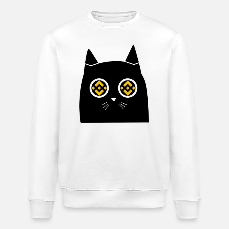 Chat cryptique Illustration numérique - Sweat bio ROLLER Stanley/Stella Unisexe - blanc