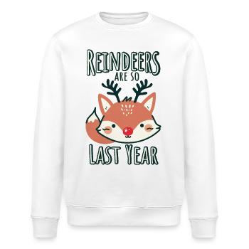 Fuchs Weihnachten Fun Spruch - Stanley/Stella Unisex Bio-Sweatshirt ROLLER - Weiß - Vorne - Nik (191cm)