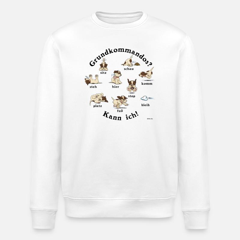 Commandos1 - Stanley/Stella ROLLER Unisex Organic Sweatshirt - white