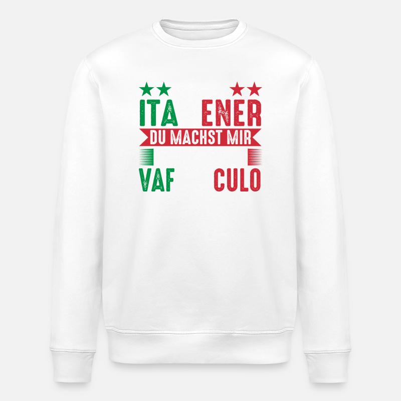 Italy Italian Vaffanculo - Stanley/Stella ROLLER Unisex Organic Sweatshirt - white