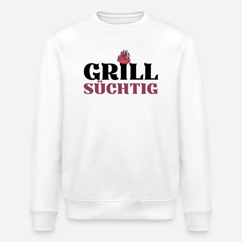 GRILLSÜCHTIG (1) - Stanley/Stella Unisex Bio-Sweatshirt ROLLER - Weiß