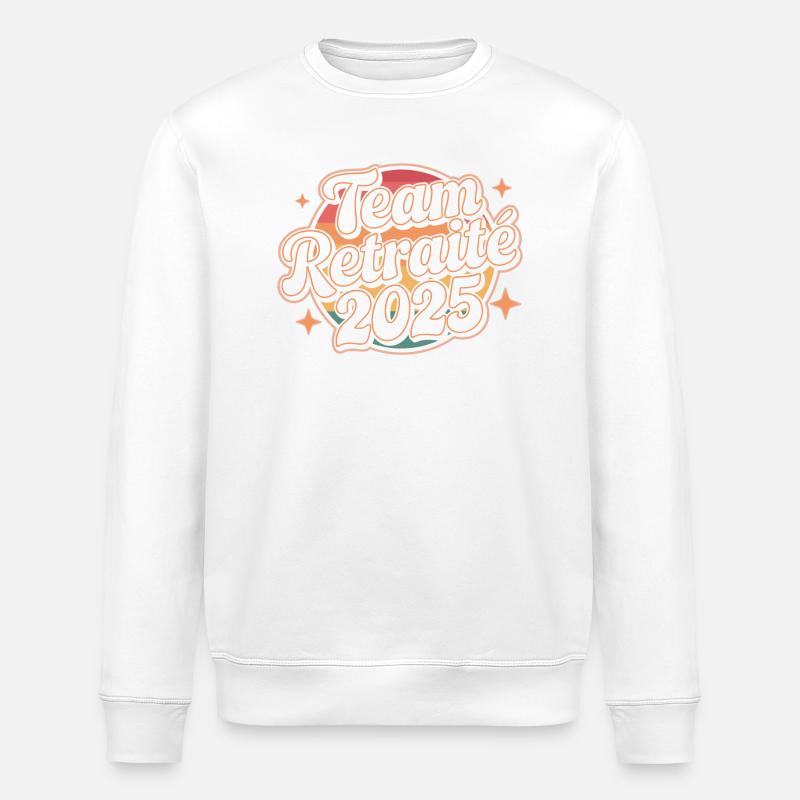 Team retraité 2025 - Sweat bio ROLLER Stanley/Stella Unisexe - blanc