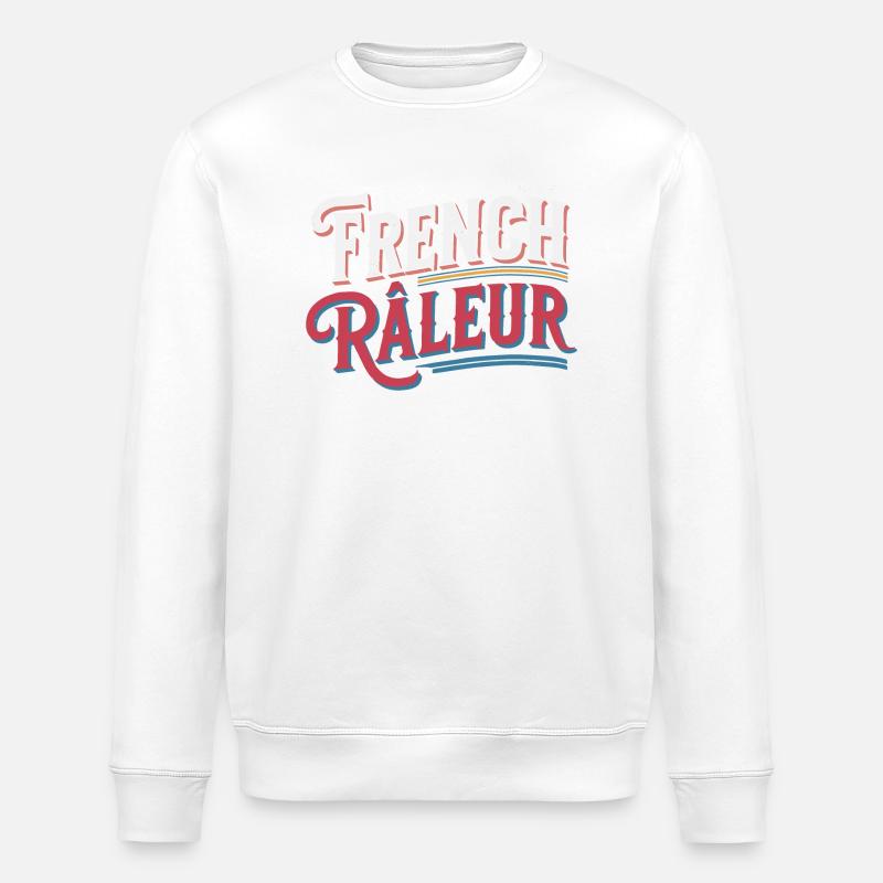 French râleur - Sweat bio ROLLER Stanley/Stella Unisexe - blanc