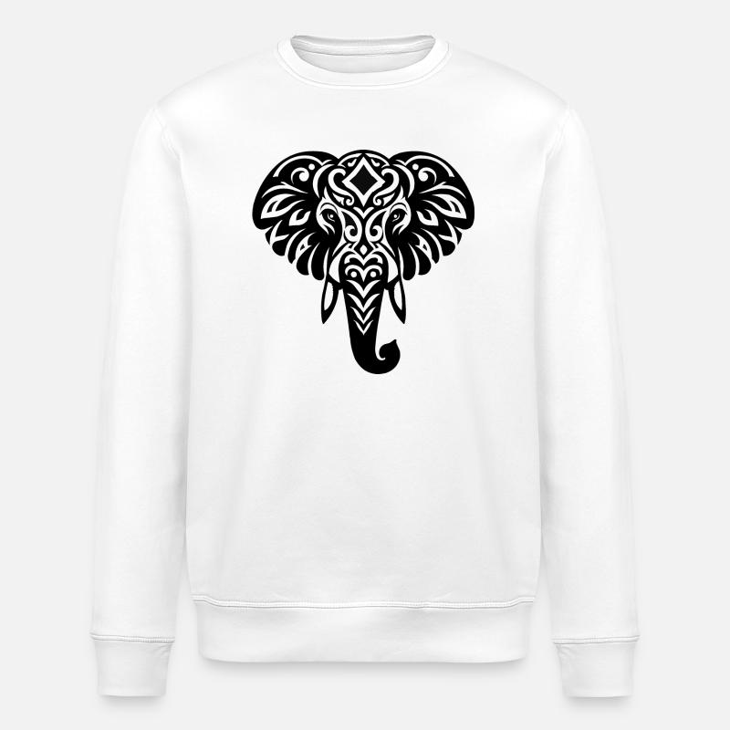 Elefant - Stanley/Stella Unisex Bio-Sweatshirt ROLLER - Weiß