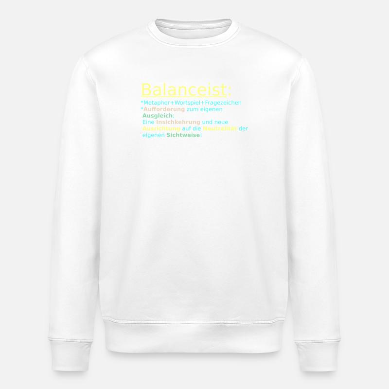 Équilibriste #1Neu 7 - Sweat bio ROLLER Stanley/Stella Unisexe - blanc