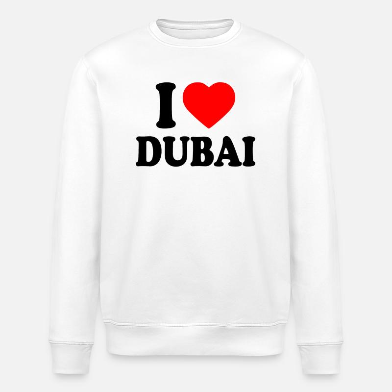I love Dubai - Stanley/Stella Unisex Bio-Sweatshirt ROLLER - Weiß