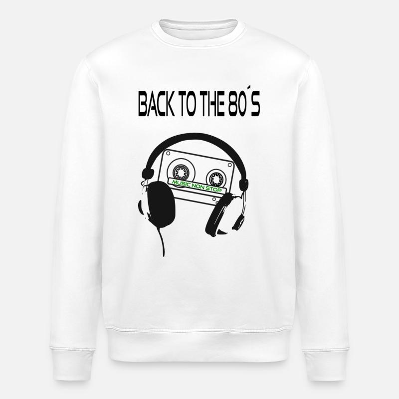 Retour aux années 80 - Sweat bio ROLLER Stanley/Stella Unisexe - blanc