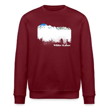 Wilder Kaiser - Stanley/Stella Unisex Bio-Sweatshirt ROLLER - Burgunderrot - Vorne - Nik (191cm)