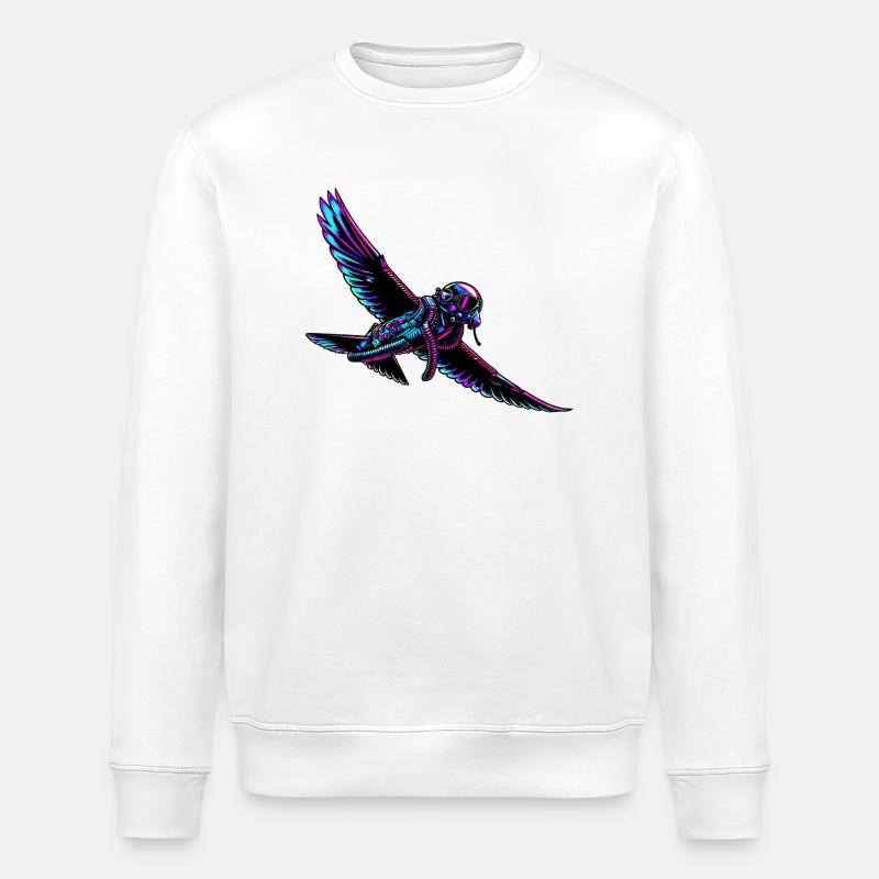 Adler Fighterpilot - Stanley/Stella Unisex Bio-Sweatshirt ROLLER - Weiß