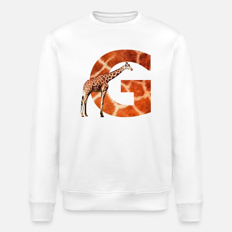 giraffe g - Stanley/Stella Unisex Bio-Sweatshirt ROLLER - Weiß