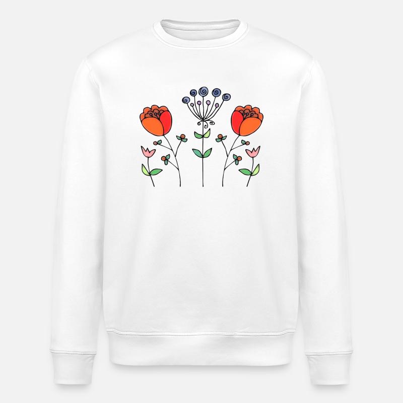 Fleur - Sweat bio ROLLER Stanley/Stella Unisexe - blanc