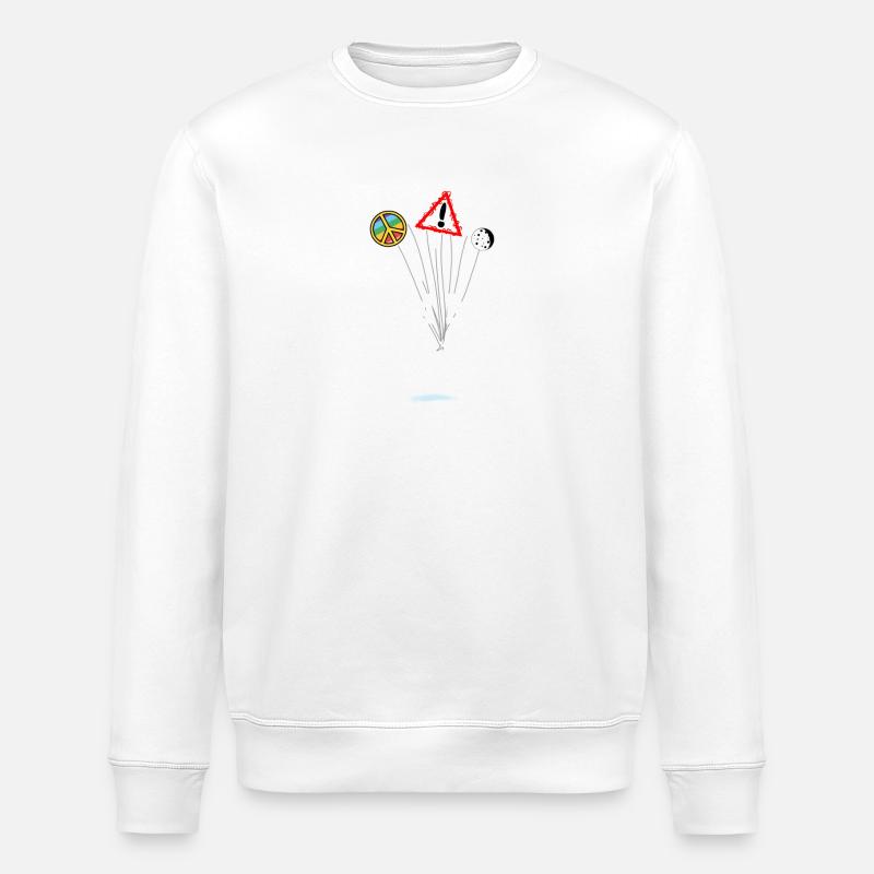 Seltsame Luftballons - Stanley/Stella Unisex Bio-Sweatshirt ROLLER - Weiß