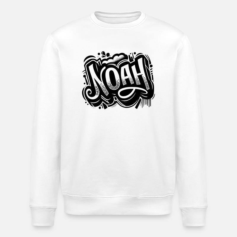 Noah Name Vorname Graffiti - Stanley/Stella Unisex Bio-Sweatshirt ROLLER - Weiß