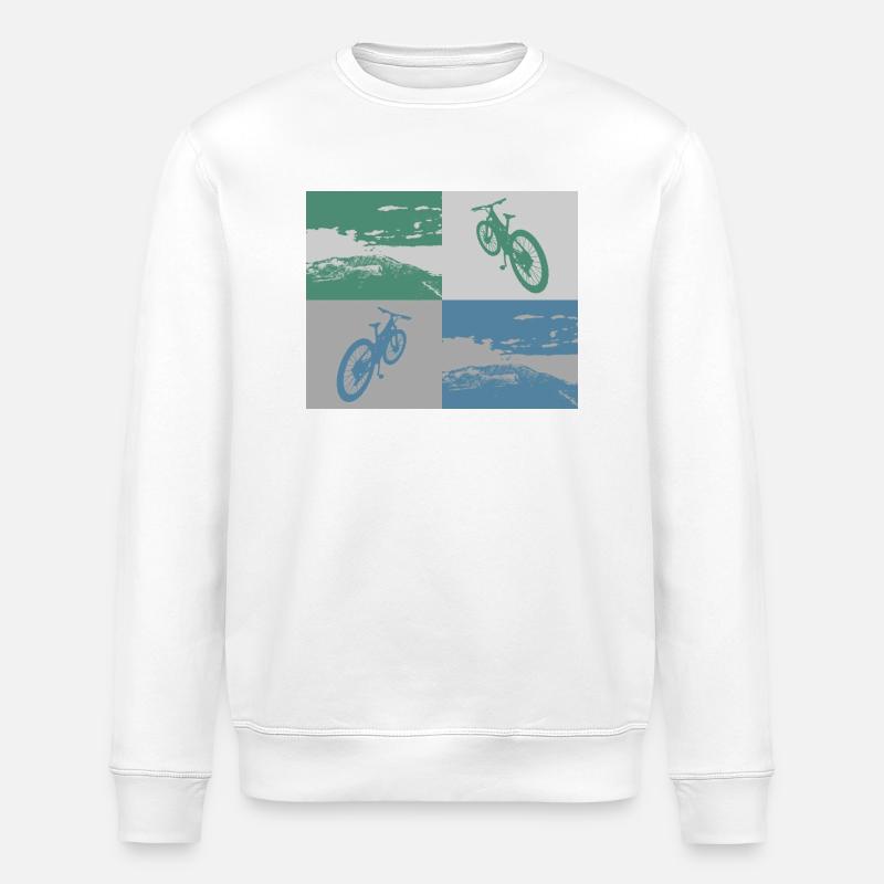 VTT Pop Art métallisé - Sweat bio ROLLER Stanley/Stella Unisexe - blanc