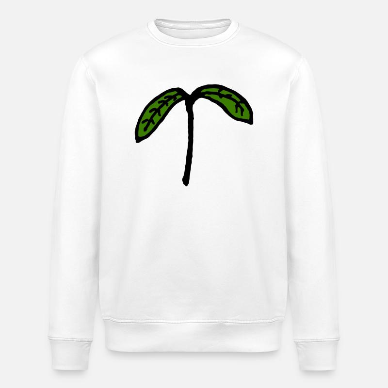 Jeune plante de semis germés - Sweat bio ROLLER Stanley/Stella Unisexe - blanc
