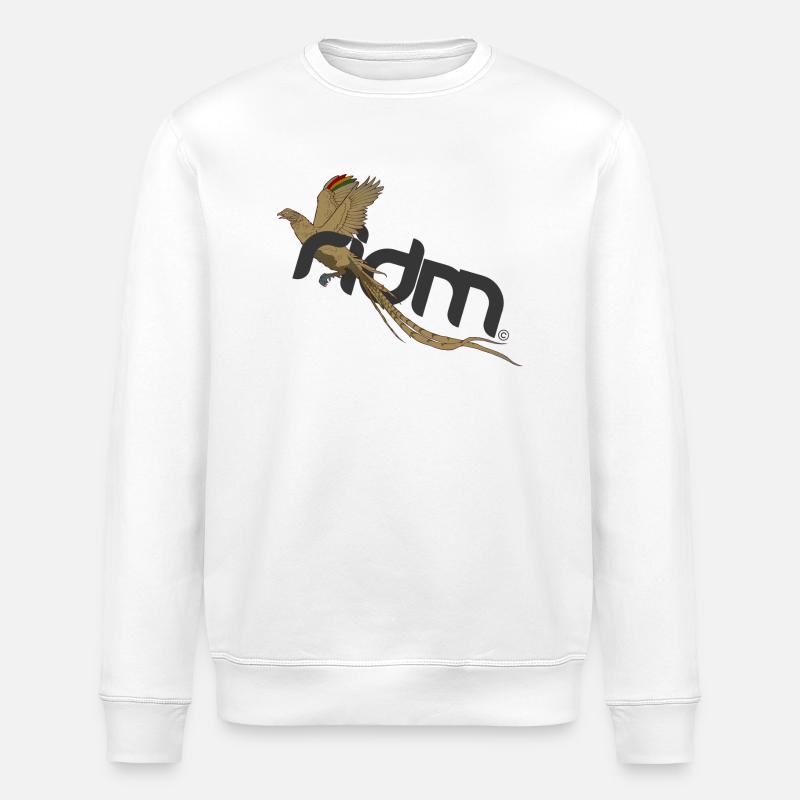 RIDM Rasta Pheasant - Stanley/Stella ROLLER Unisex Organic Sweatshirt - white