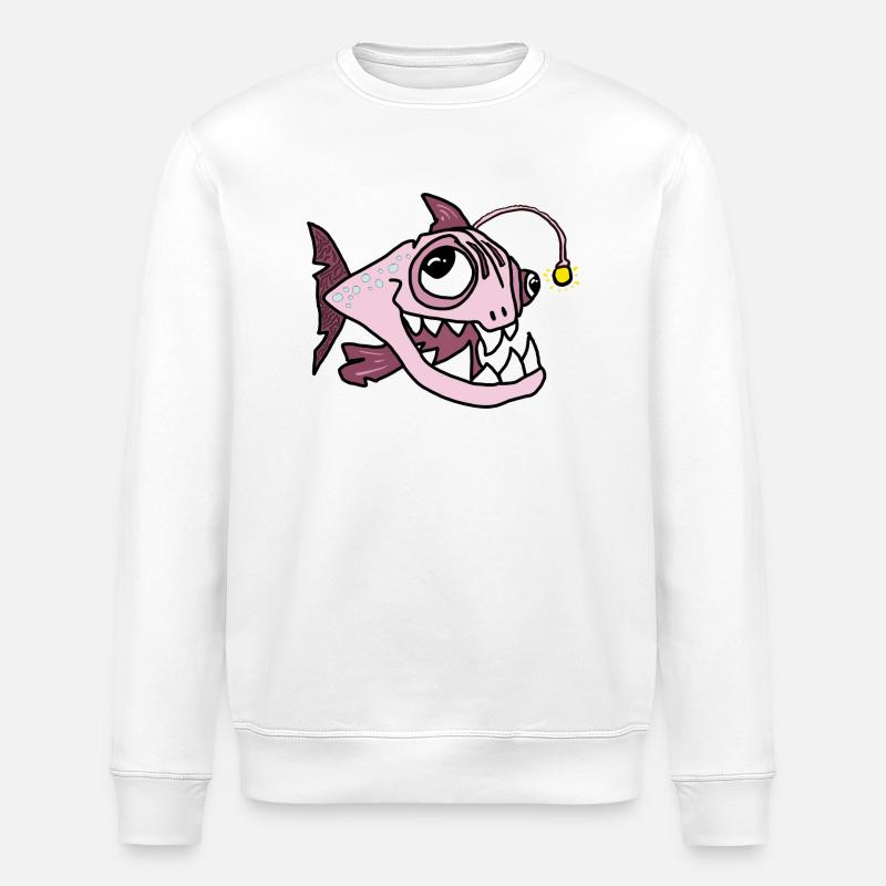 Anglerfisch - Stanley/Stella Unisex Bio-Sweatshirt ROLLER - Weiß