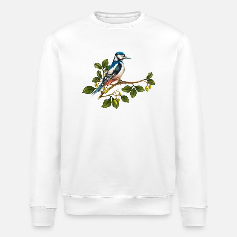 Bunter Vogel - Stanley/Stella Unisex Bio-Sweatshirt ROLLER - Weiß