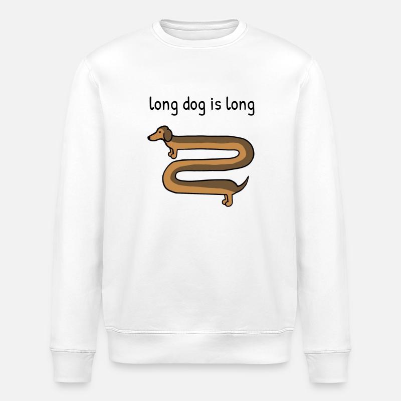 Un chien long est long - Sweat bio ROLLER Stanley/Stella Unisexe - blanc