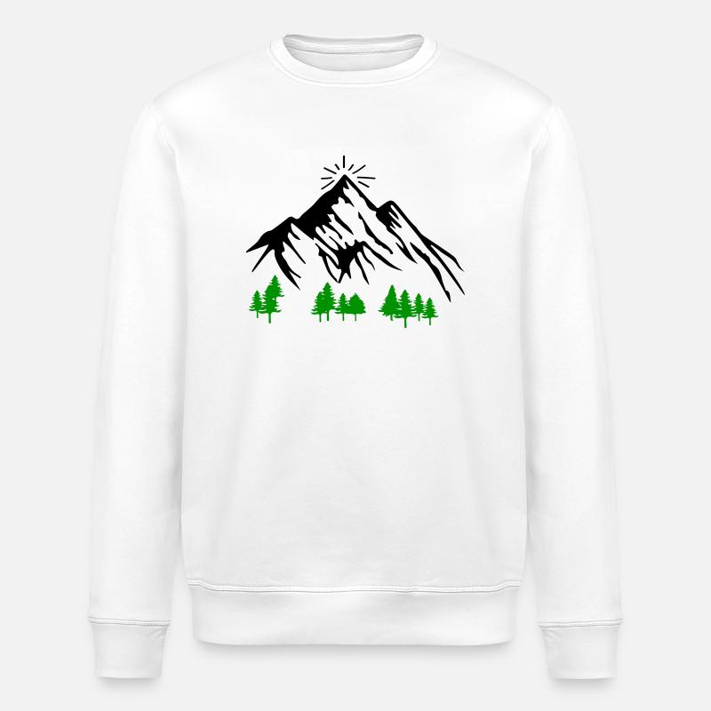berge natur - Stanley/Stella Unisex Bio-Sweatshirt ROLLER - Weiß