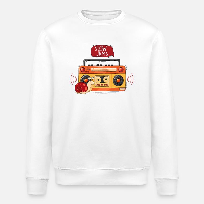 Escargot et musique - Sweat bio ROLLER Stanley/Stella Unisexe - blanc