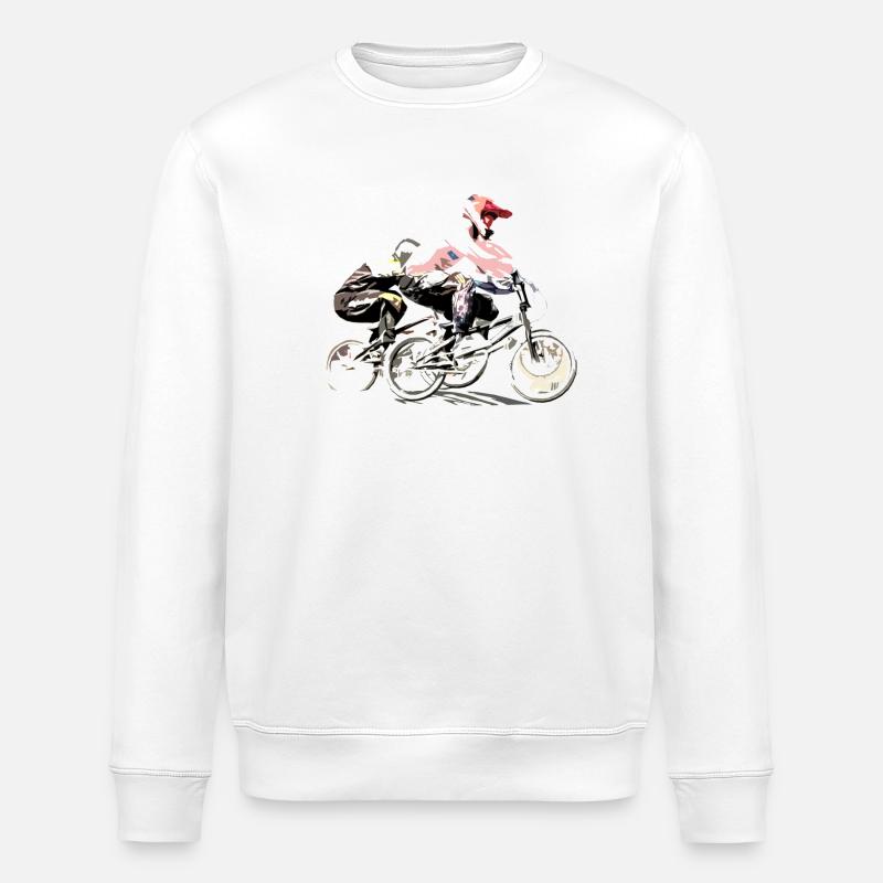 BMX Rennen - Stanley/Stella Unisex Bio-Sweatshirt ROLLER - Weiß