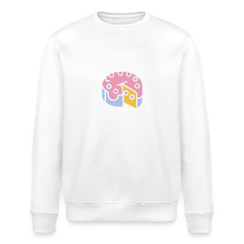 Kuchendieb im Einsatz Lustiges Geschenk Kuchen Fan - Stanley/Stella Unisex Bio-Sweatshirt ROLLER - Weiß - Vorne - Nik (191cm)