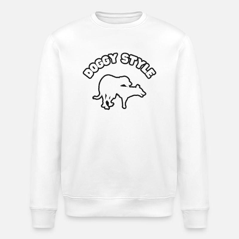 Levrette Grunge Blanc - Sweat bio ROLLER Stanley/Stella Unisexe - blanc