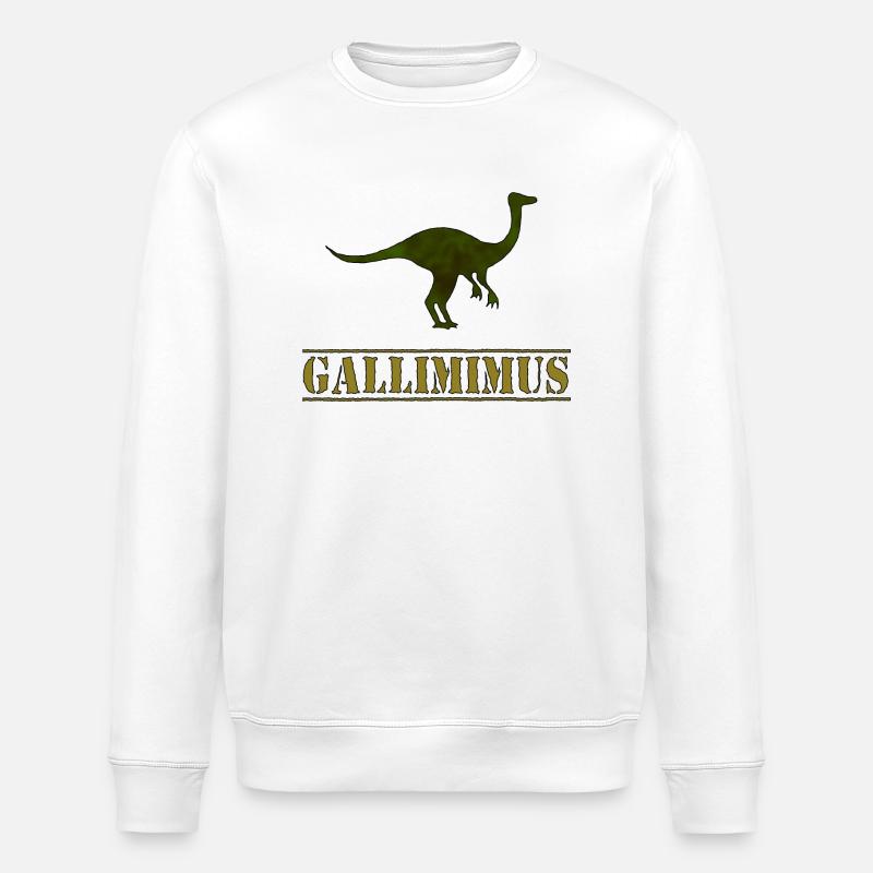 Gallimimus Dino - Stanley/Stella Unisex Bio-Sweatshirt ROLLER - Weiß
