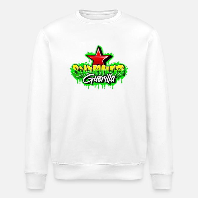 Silvaner Guerilla Graffiti Style - Stanley/Stella Unisex Bio-Sweatshirt ROLLER - Weiß