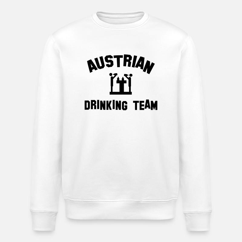 austrian drinking team - Stanley/Stella ROLLER Unisex Organic Sweatshirt - white