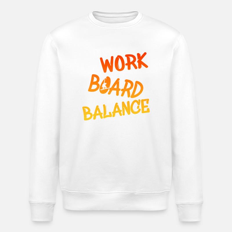 boarden, snowboarding - Stanley/Stella Unisex Bio-Sweatshirt ROLLER - Weiß