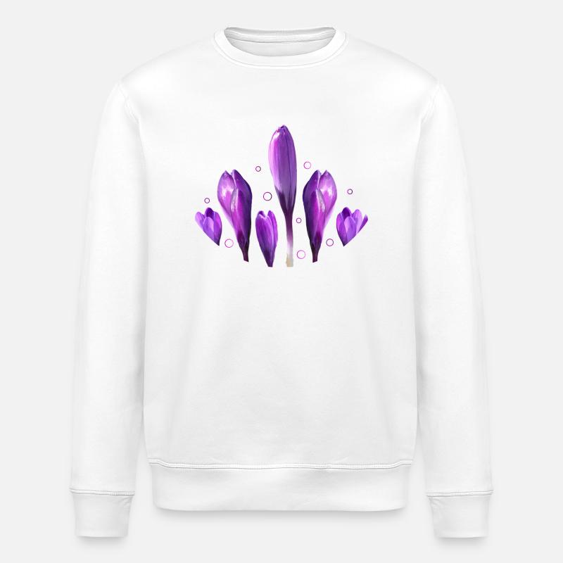 Crocus Printemps Printemps Début - Sweat bio ROLLER Stanley/Stella Unisexe - blanc