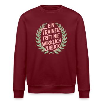 Trainer Tritt Nie Zurück Coach Danke Lustige - Stanley/Stella Unisex Bio-Sweatshirt ROLLER - Weiß - Vorne - Nik (191cm)