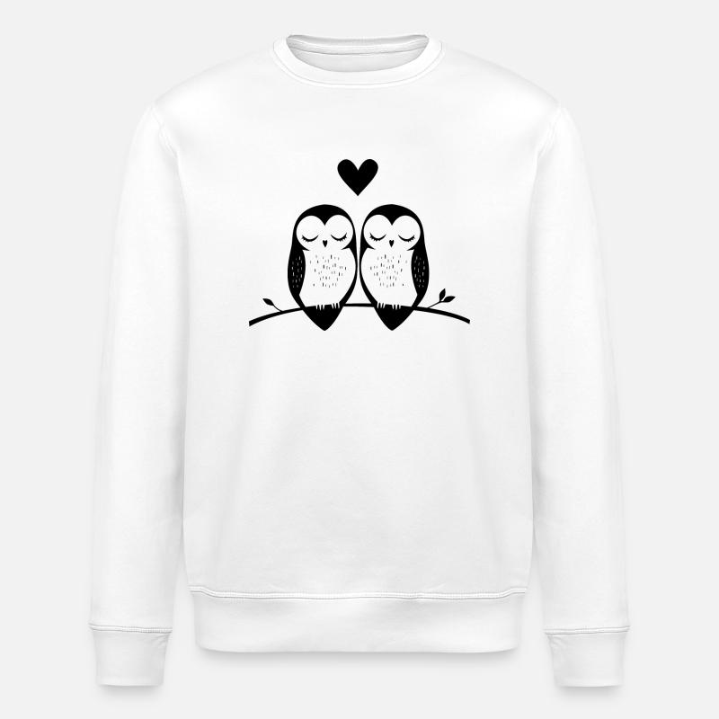 Eulenliebe - Stanley/Stella Unisex Bio-Sweatshirt ROLLER - Weiß