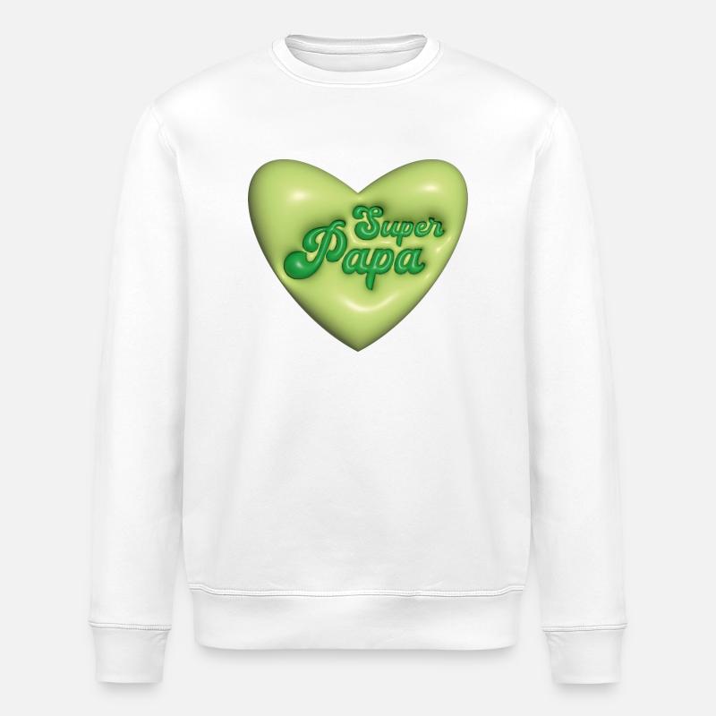 Super Papa - Sweat bio ROLLER Stanley/Stella Unisexe - blanc