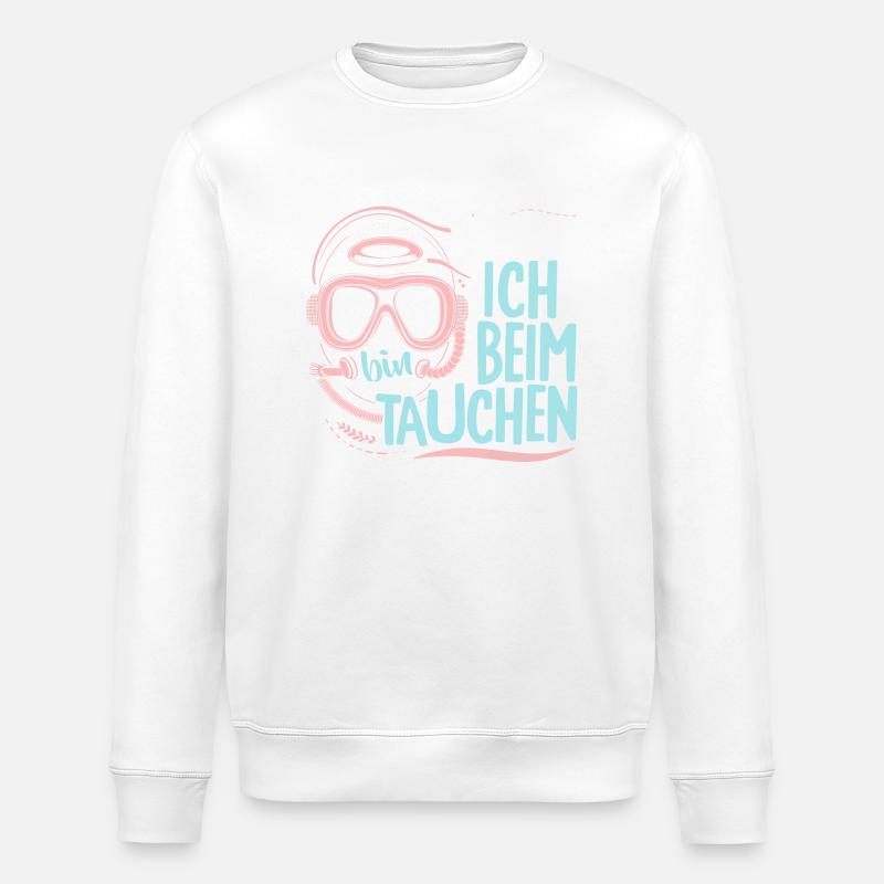 Mir reicht's geh tauchen T-Shirt Tauchgeschenk - Stanley/Stella Unisex Bio-Sweatshirt ROLLER - Weiß