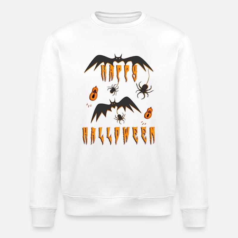 Halloween Happy Halloween - Stanley/Stella ROLLER Unisex Organic Sweatshirt - white