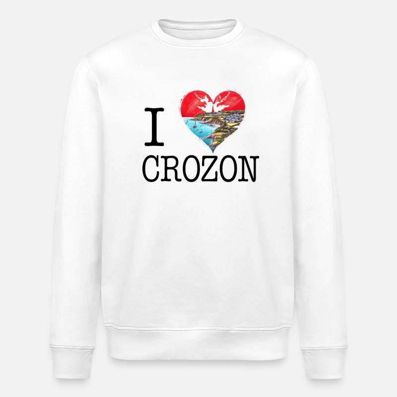 Ich liebe Crozon - Stanley/Stella Unisex Bio-Sweatshirt ROLLER - Weiß