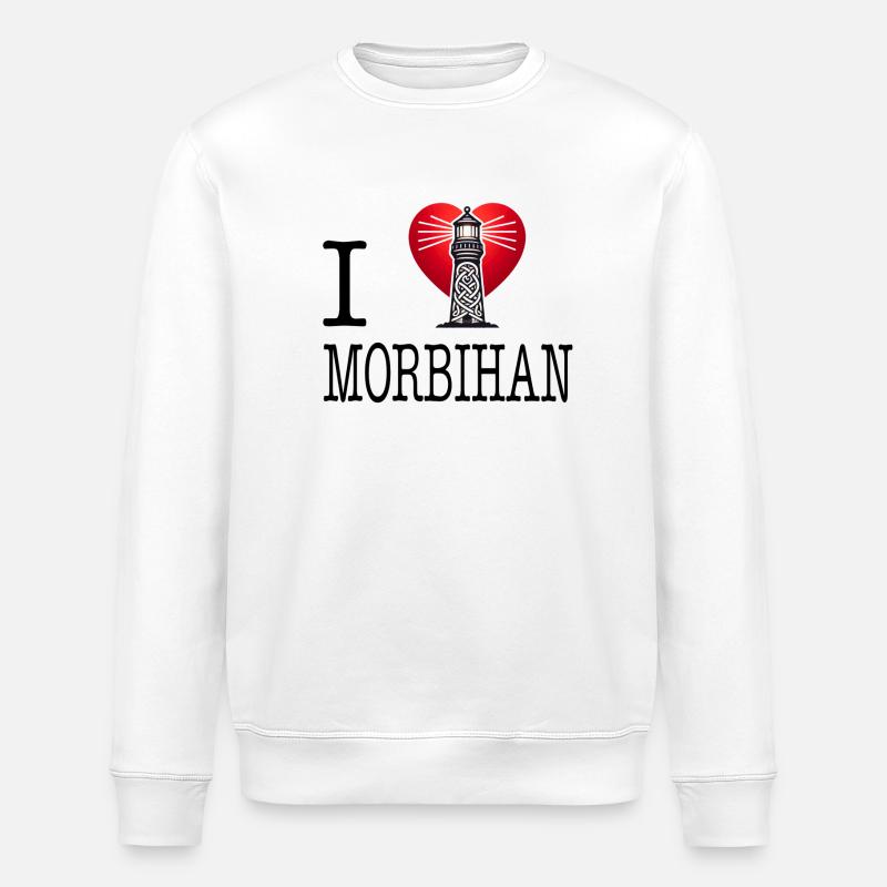 I Love Morbihan - Stanley/Stella ROLLER Unisex Organic Sweatshirt - white