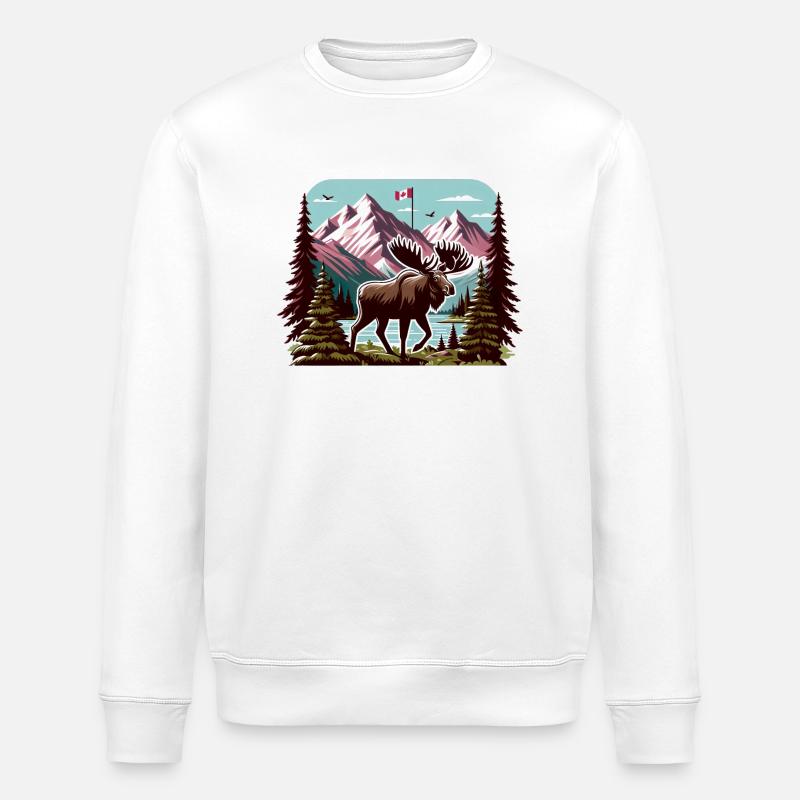 Canada 9 - Stanley/Stella ROLLER Unisex Organic Sweatshirt - white