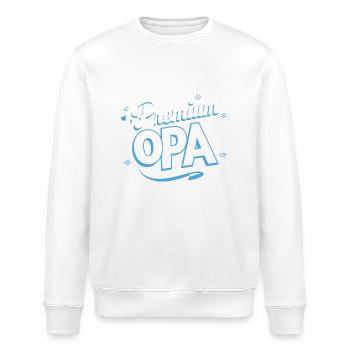 Premium Opa Geschenk Bester Großvater Bald Opa Du - Stanley/Stella Unisex Bio-Sweatshirt ROLLER - Weiß - Vorne - Nik (191cm)