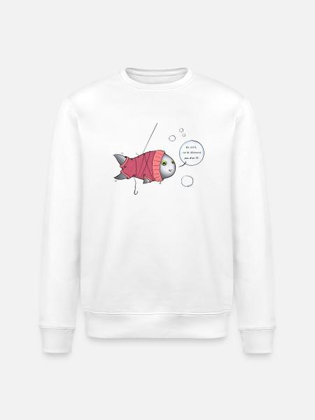 Rollkragenpullover Aprilscherz - Stanley/Stella Unisex Bio-Sweatshirt ROLLER - Weiß