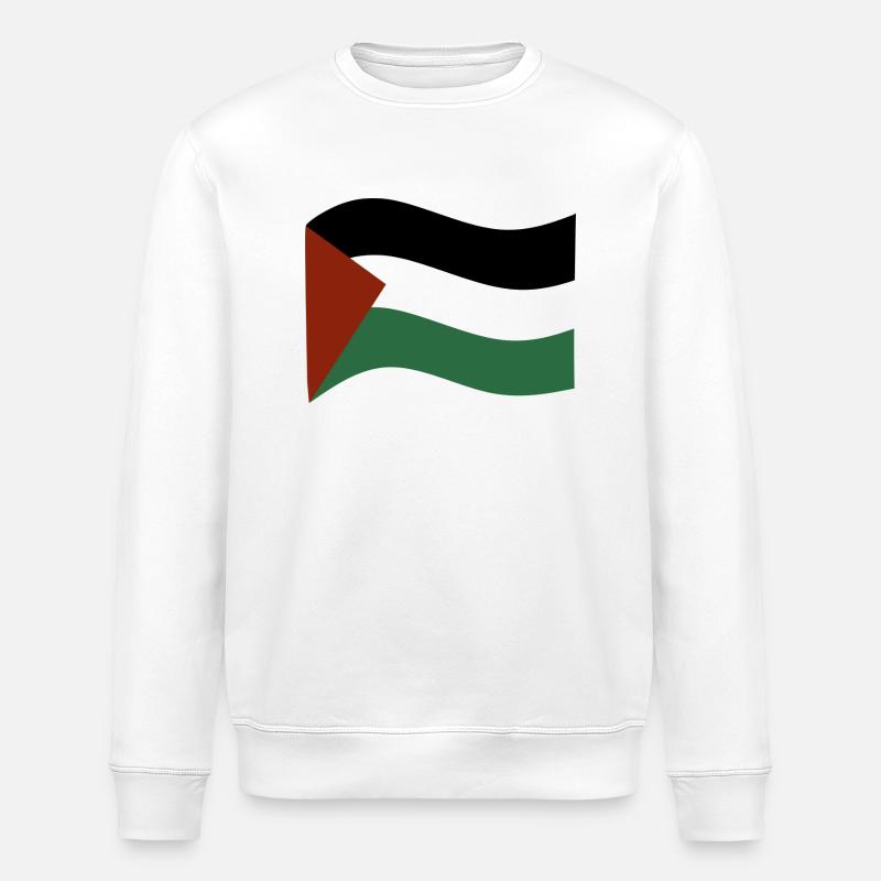 Drapeau de la Palestine - Sweat bio ROLLER Stanley/Stella Unisexe - blanc