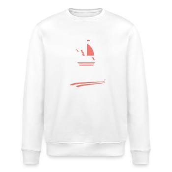 SegelEinhorn Maritime Freude Kinder T-Shirt - Stanley/Stella Unisex Bio-Sweatshirt ROLLER - Weiß - Vorne - Nik (191cm)