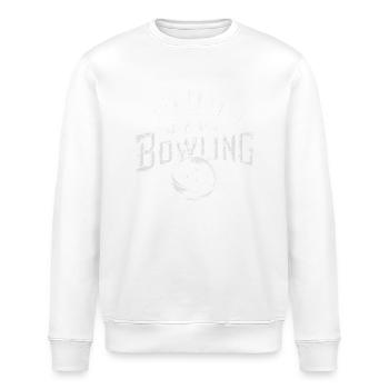 Bowling-Fan Strike Kegeln Spiel Nacht Freund - Stanley/Stella Unisex Bio-Sweatshirt ROLLER - Weiß - Vorne - Nik (191cm)