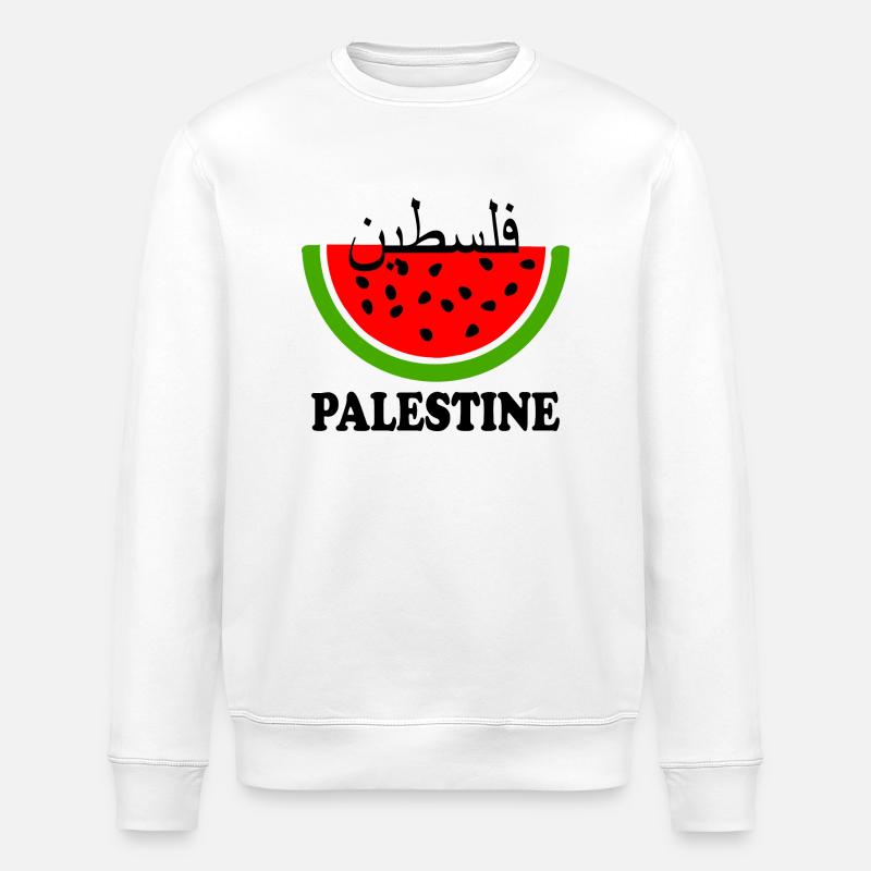 Pastèque de Palestine فلسطين - Sweat bio ROLLER Stanley/Stella Unisexe - blanc