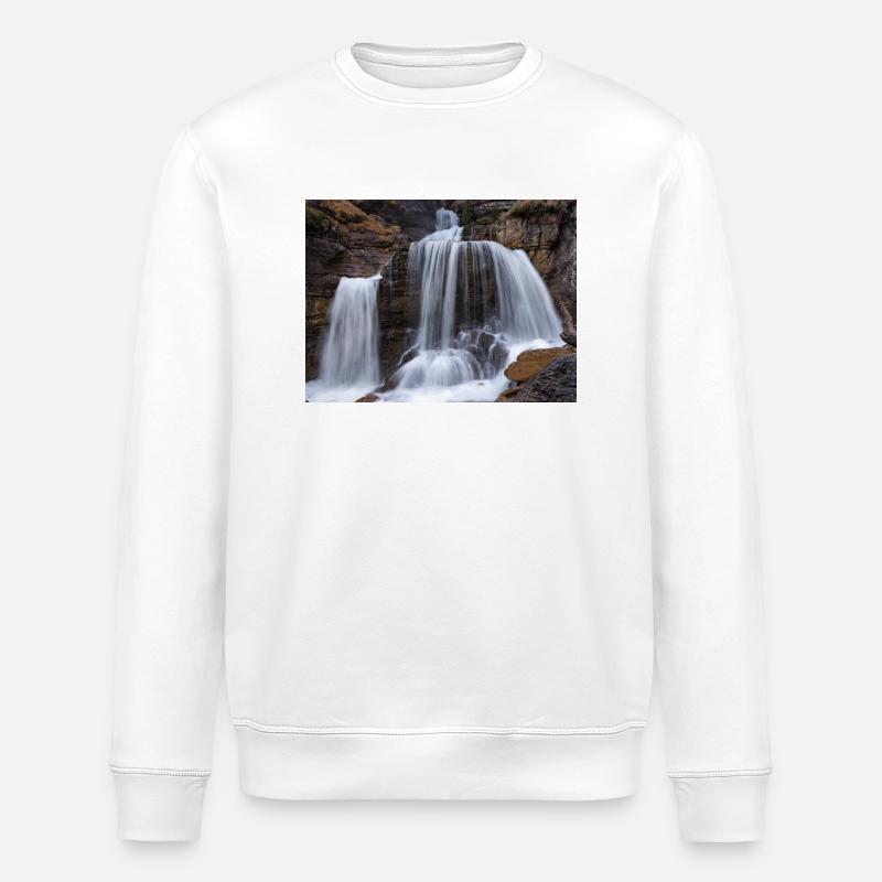 Kuhflucht Wasserfall - Stanley/Stella Unisex Bio-Sweatshirt ROLLER - Weiß